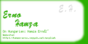 erno hamza business card